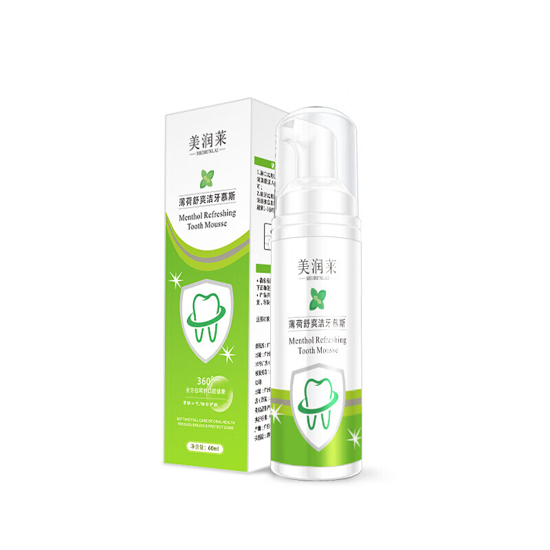 美润莱美润莱洁牙慕斯牙膏清新口气慕斯牙膏 一盒(60ml)