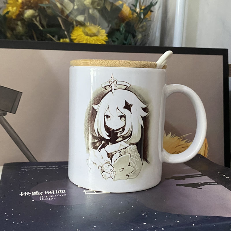 派蒙画像 派蒙娜丽莎原神周边马克杯生日礼物创意个性陶瓷杯子派蒙