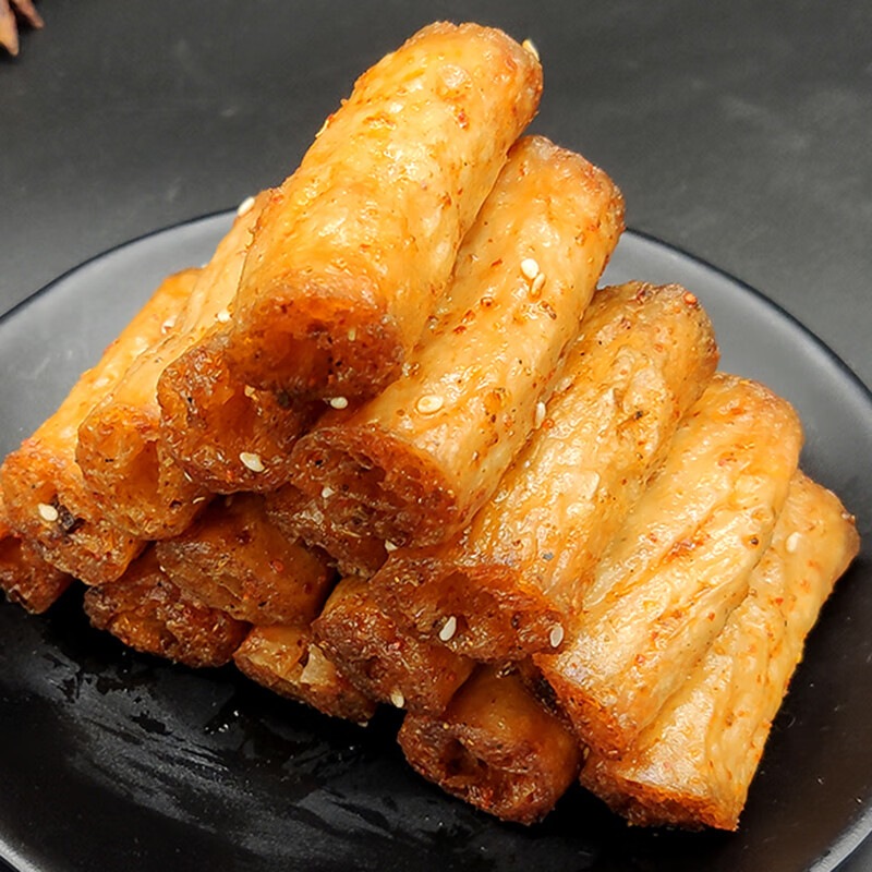 虎钢馋麻辣豆棍手工大辣条香辣豆干面筋老式辣条片即食零食小吃麻辣
