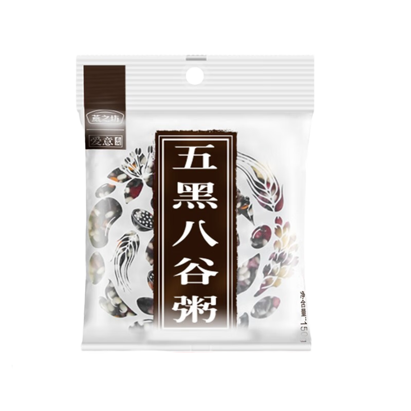 燕之坊 五谷雜糧粗糧粥八寶粥米 臘八粥紅豆薏米山姆類似款紅棗糙米粥 五黑八谷粥 150g*1袋