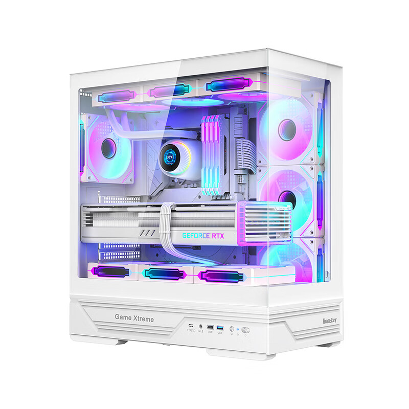 ���Σ�Huntkey��GX760A��ѡ�˰�ɫ���������䣨˫��ֻ�����/���ۿ��/��ֱǿ��ɢ��/360ˮ��/10����λ/ATX���壩 204Ԫ