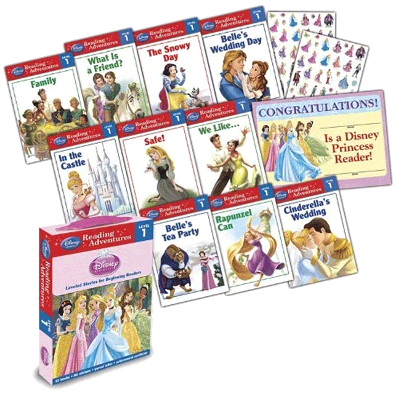 英文原版 Reading Adventures Disney Princess 迪士尼阅读大冒险套装
