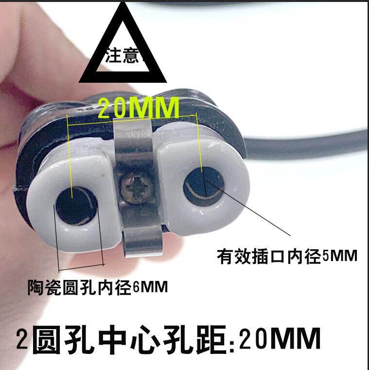 山頭林村2孔電爐電熨斗2200W老式二孔陶瓷插頭電飯鍋水壺炒鍋電源線 炒鍋 炒鍋電源線