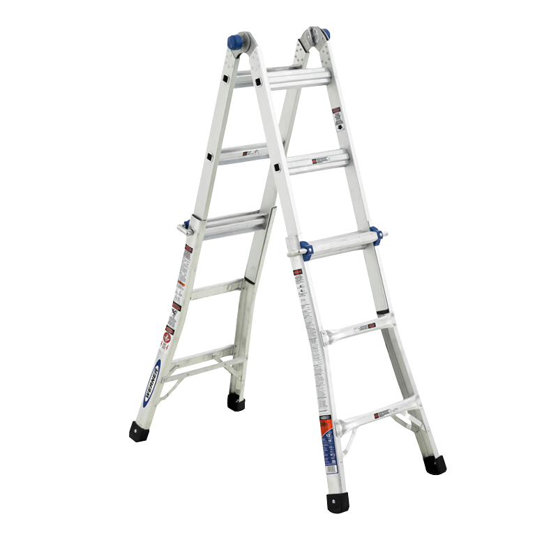 稳耐 家用梯 伸缩多功能铝合金梯MT-13CN加厚折叠人字梯工业梯子美国进口品牌