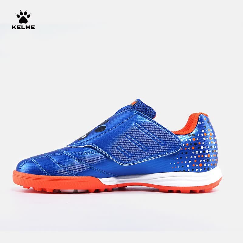 卡尔美（KELME）儿童足球鞋魔术贴免系带碎钉TF小学生比赛球鞋男童 宝蓝 32怎么样,好用不?