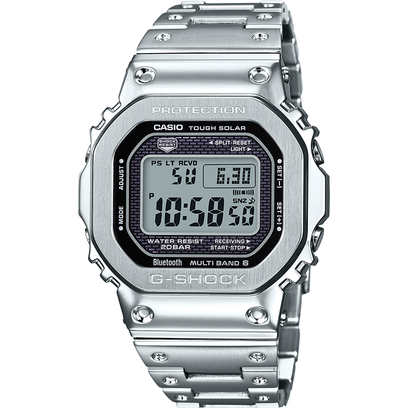 CASIO 卡西欧 G-SHOCK金属进化系列 43.2毫米太阳能电波腕表 GMW-B5000D-1