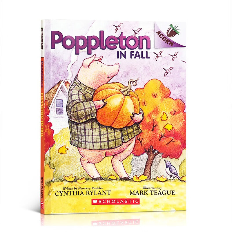 英文原版 Poppleton in Fall 4 小猪波普尔顿 学乐大树姐妹篇橡树系列 An Acorn 全彩桥梁章节书 小学生课外读物