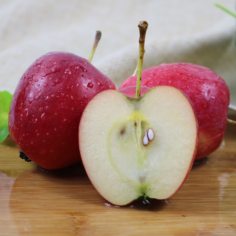 鲜姿麻脸鸡心果东北特产新鲜水果小苹果脆甜锦绣海棠新鲜孕妇水果礼盒 5斤精选【40-50枚】