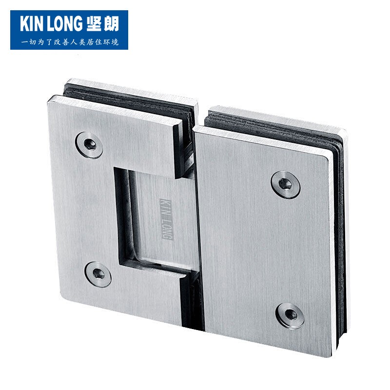 坚朗(kin long)304不锈钢玻璃门合页180度铰链浴室夹合页五金配件ww