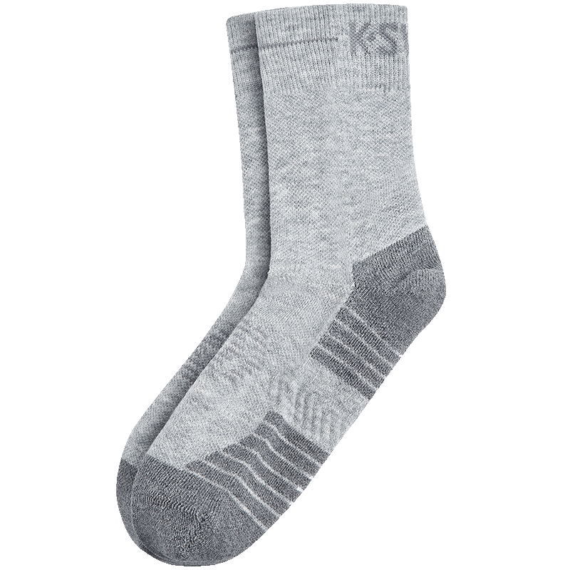 蓋世威（K·SWISS）男襪經(jīng)典網(wǎng)球運(yùn)動(dòng)休閑中筒羊毛中襪178439050002 089淺白灰 L