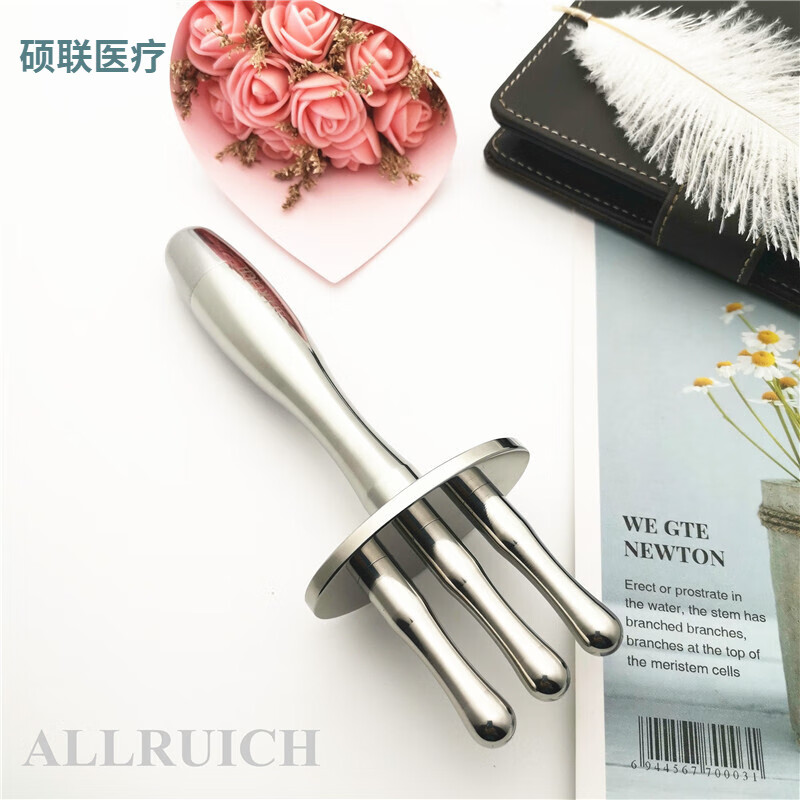 【京健康】磁叉经络按摩棒淋巴经络疏通不锈钢磁穴按摩棒 两端带磁