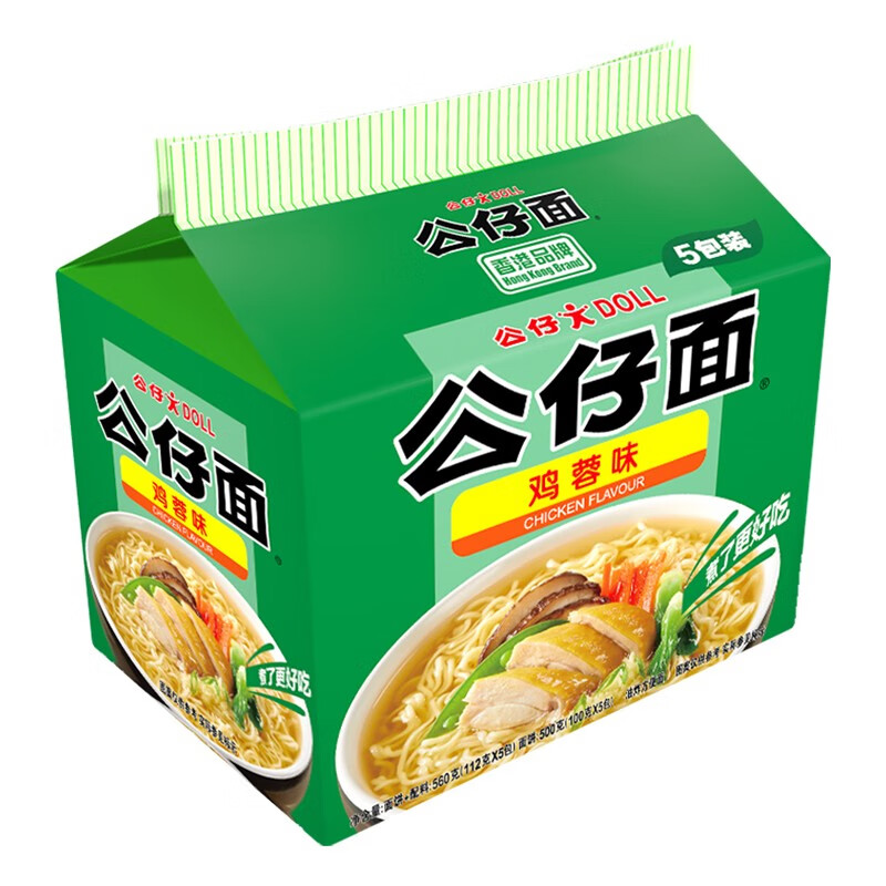 公仔(doll)公仔面方便面 鸡蓉味 泡面速食 即食碗面干面面饼汤面 捞面