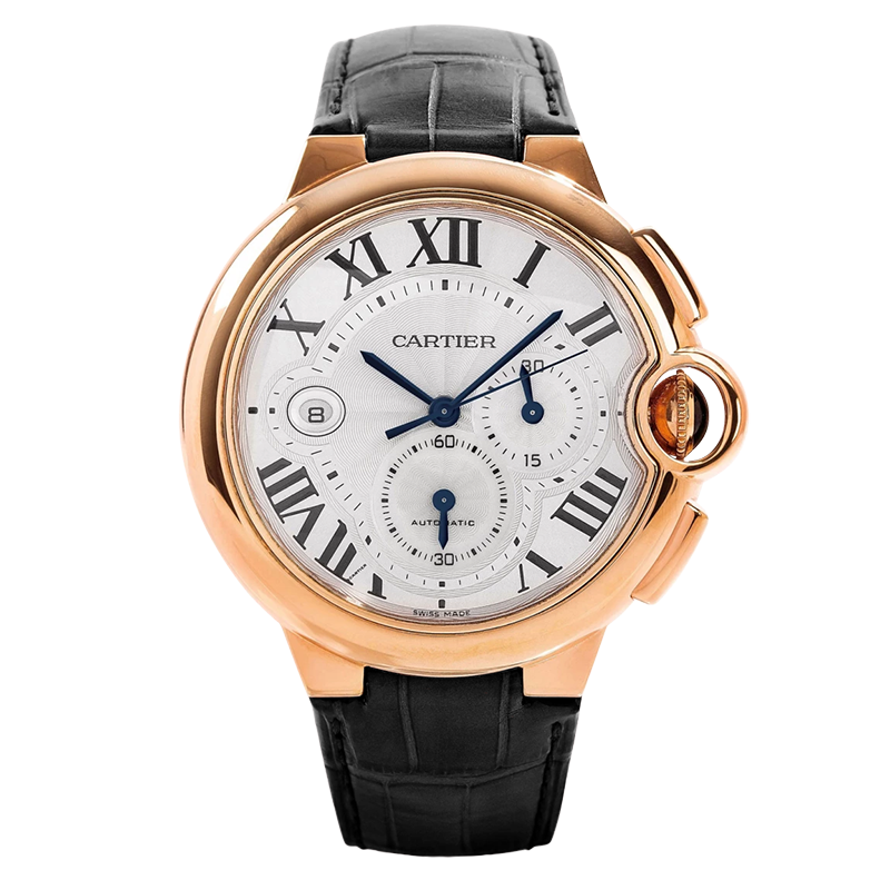 卡地亚蓝气球系列18k玫瑰金计时自动机械男表w6920009二手手表男奢侈