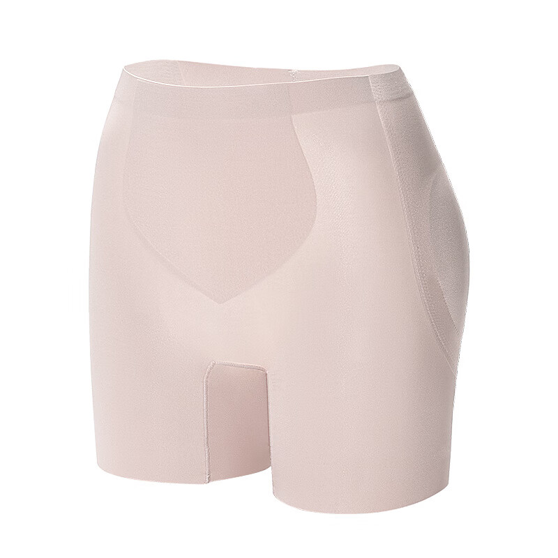 假胯宽垫高腰收腹提臀塑形内裤女打底安全裤翘臀蜜桃臀丰胯裤 灰紫 S