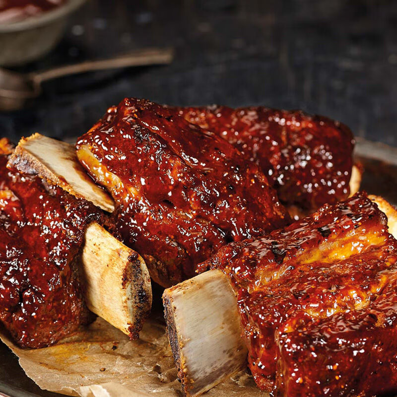 [迈乐佳]炭烤牛排烤牛肋排呼伦贝尔黄标牛排牛仔骨现烤加热即食500g