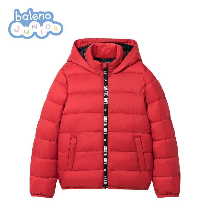 Baleno Junior班尼路童装秋冬男女童字母连帽外套棉服加厚棉袄棉衣中大童保暖 59R淡玫红 140cm高性价比高么？