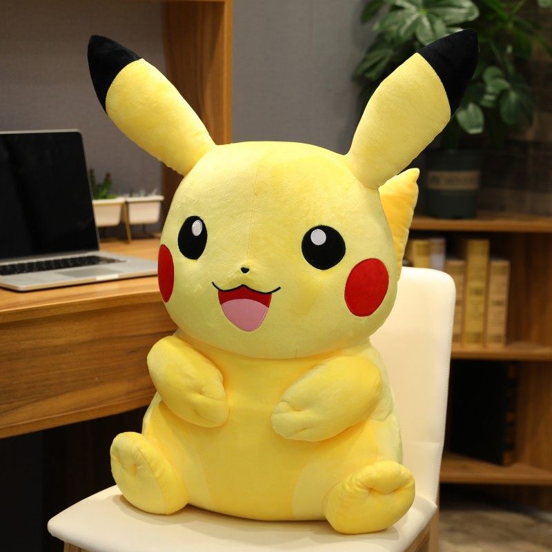 公仔毛绒玩具布娃娃大侦探比卡丘玩偶女孩礼物儿童抱枕 大笑款皮卡丘