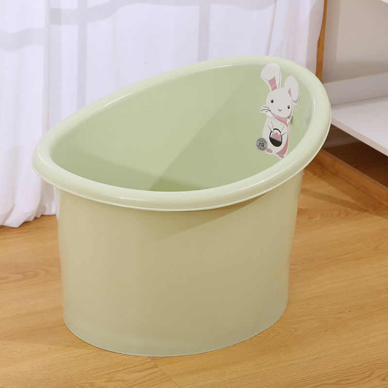 kairuishi大号宝宝浴桶儿童洗澡游泳泡澡桶婴儿浴盆浴桶可坐家用浴缸澡盆 高品质绿色一体凳【0-5岁】