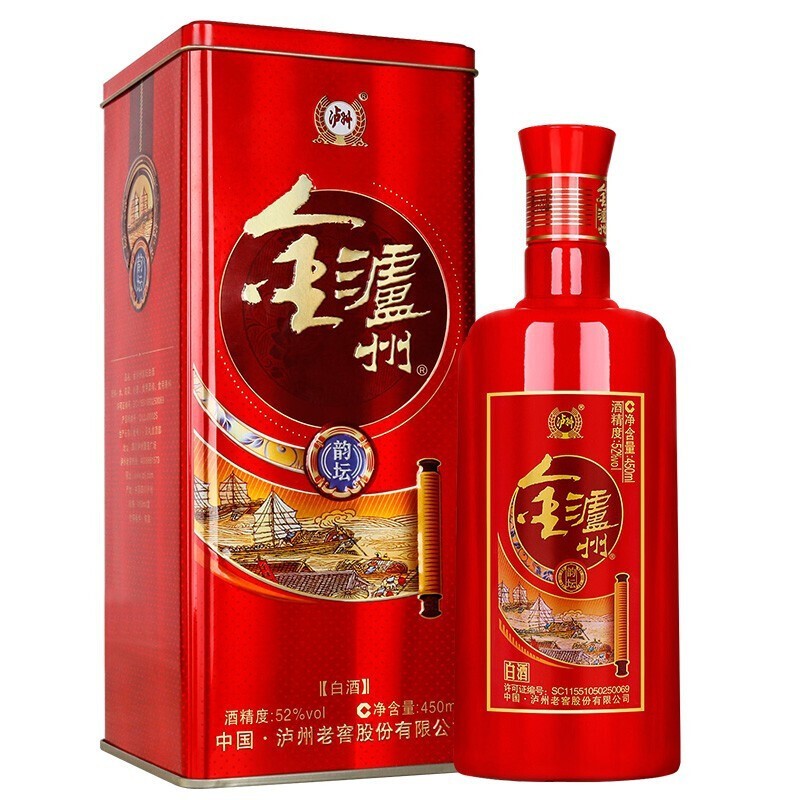 泸州老窖股份金泸州 52度白酒整箱礼盒装