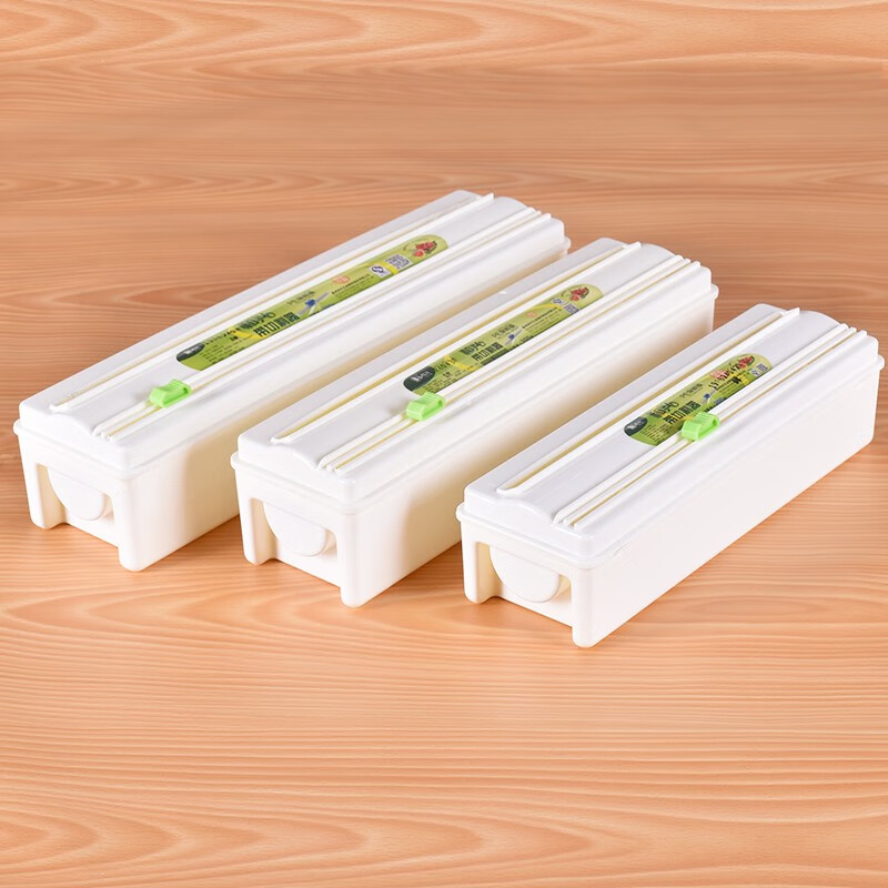 世韩 食品PE保鲜膜 带刀片切割器切割盒 大卷冰箱水果适用一次性 新款30CMx300M（塑料盒）家庭推荐