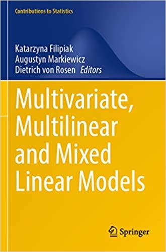 预订 multivariate, multilinear and mixed linear models