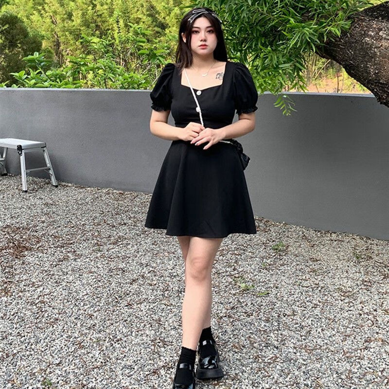 登页胖妹妹夏季连衣裙子夏天矮小个子微胖女生穿搭加大码300斤微胖mm