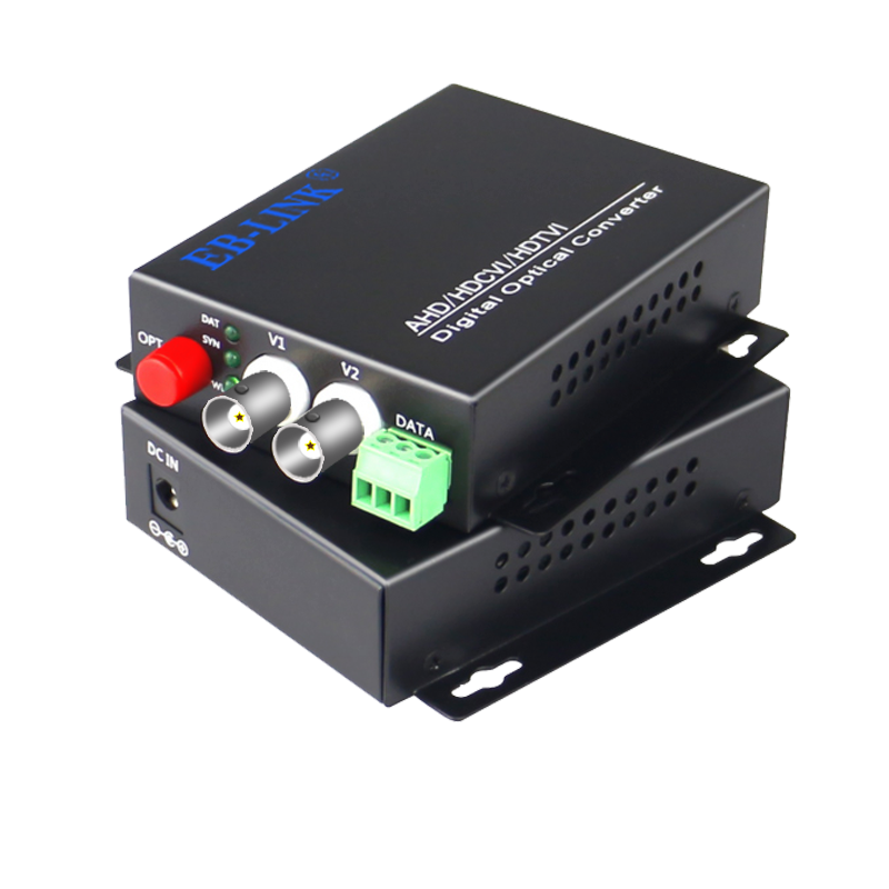 EB-LINK 標(biāo)準(zhǔn)版高清同軸視頻光端機(jī)1080P 200萬CVI光端機(jī)HD大華AHD海康TVI 2路視頻+1路485反向數(shù)據(jù)同軸光端機(jī)