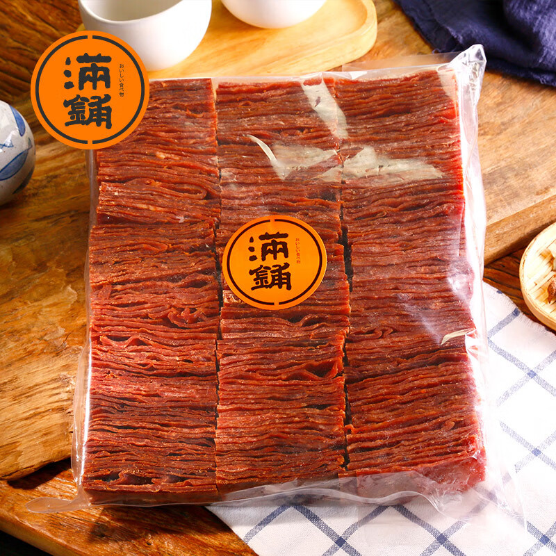 滿鋪豬肉脯大袋散裝5斤整箱豬肉干500g零食小吃大禮包休閑食品 香辣自然片1斤