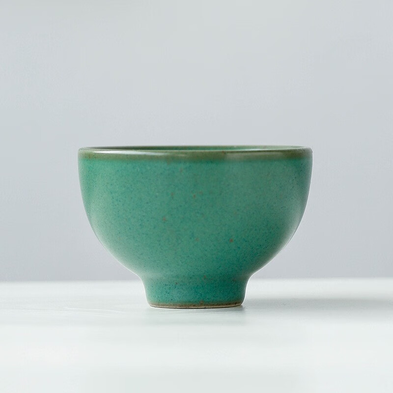 铁釉窑变品茗杯陶瓷家用黑陶简约手工小号复古锔瓷普 小圆杯(风起)