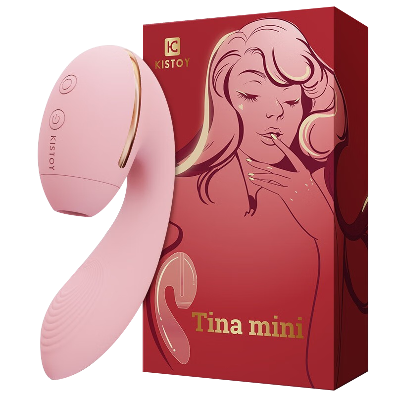 KISTOY 震动棒电动 吸吮刺激 女用自慰器 成人情趣性用品 自卫房事振动av按摩棒 Tina mini 粉色