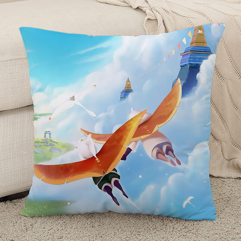 sky 光遇周边抱枕来图定制卡卡白鸟螃蟹龙骨动漫二次靠枕头 3 超大60