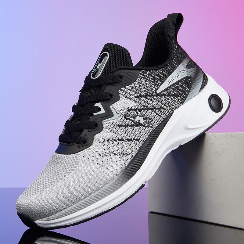 乔丹格兰运动鞋男鞋休闲鞋跑步鞋2024春季男士学生网面透气减震旅游