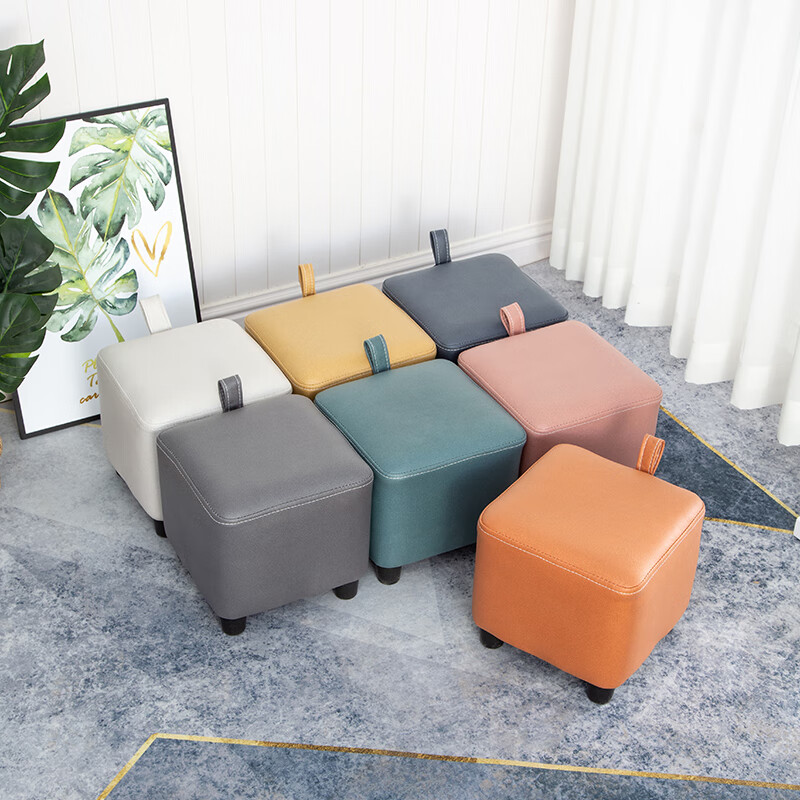 斯庭阁沙发凳子 沙发凳轻奢方凳家用换鞋凳沙发凳茶几客厅凳科技布