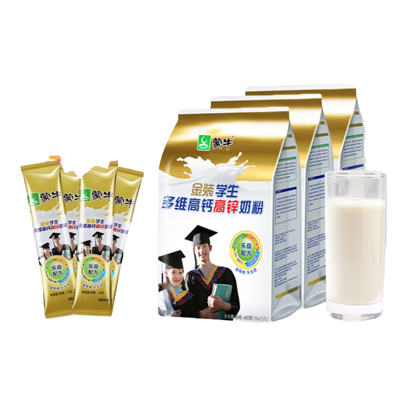 ���ڲ�������ţ��MENGNIU�� ѧ���̷۽�װ400g�߸Ƹ�п�̷۶�����װ�ɳ����������ţ�̷� 400g*3�� 84.9Ԫ