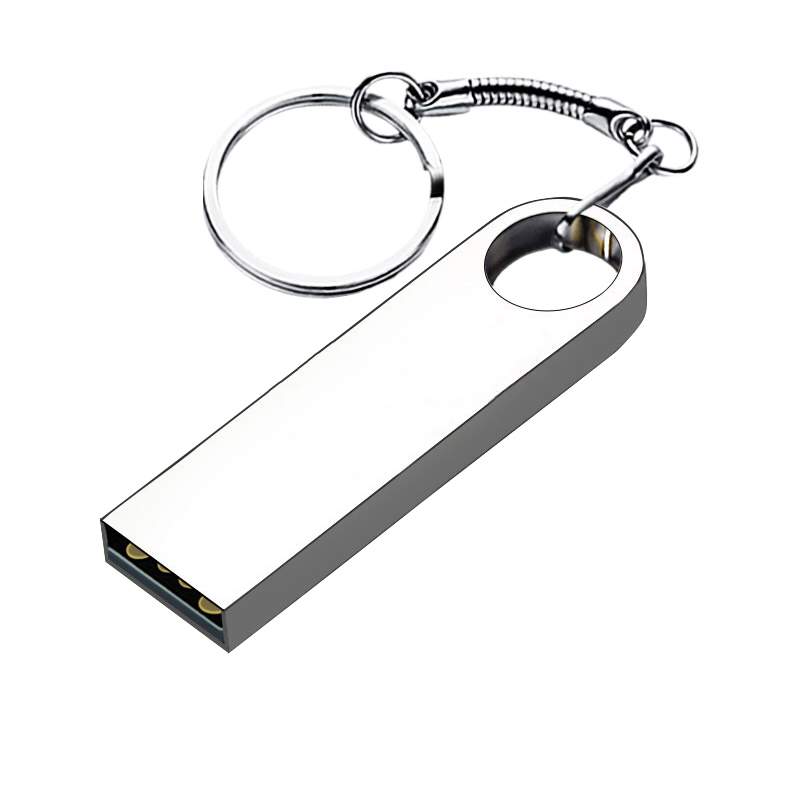 优易思u盘招投标书金属防水刻字图文logo礼品车载优盘办公个性定制U盘 E5银色 8GB