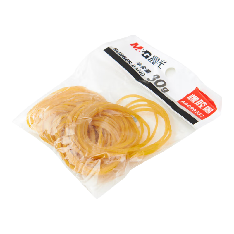 晨光ASC99332 橡皮筋橡膠圈30g牛皮筋黃色象皮筋辦公用品財務(wù)皮筋 8袋/包 一包價格