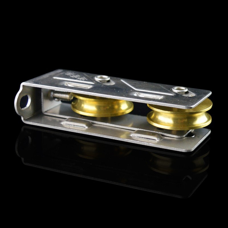 迪福德 4个 铝合金窗滑轮老式90型不锈钢门窗滚轮子73型轮76轱辘828铜轮 80型（双）铜轮 4个装