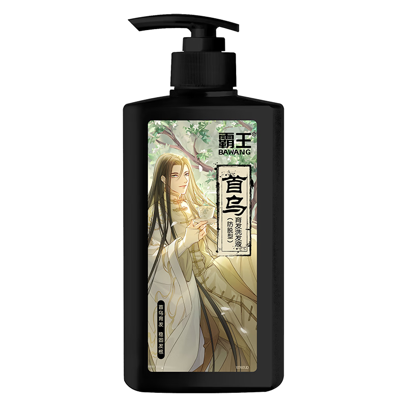 霸王防脱洗发水何首乌固发洗发露强根护发洗发膏控油蓬松洗发液 600g首乌洗发液
