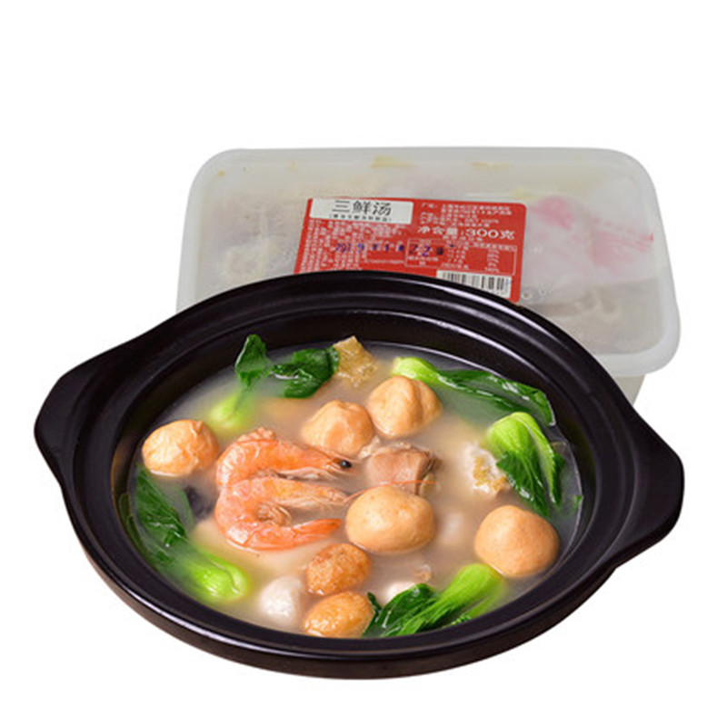 上海新雅大厨三鲜汤300g冷冻半成品方便快手菜 速冻速食半成品菜 午