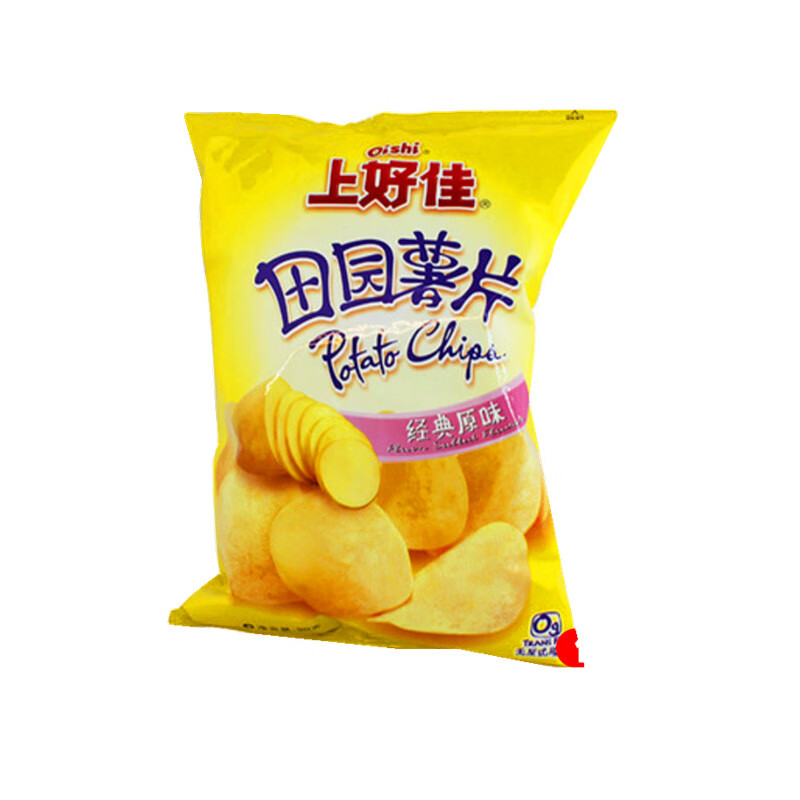 xywlkj上好佳田园薯片经典原味80克*12袋/箱大包 50g*20包休闲零食