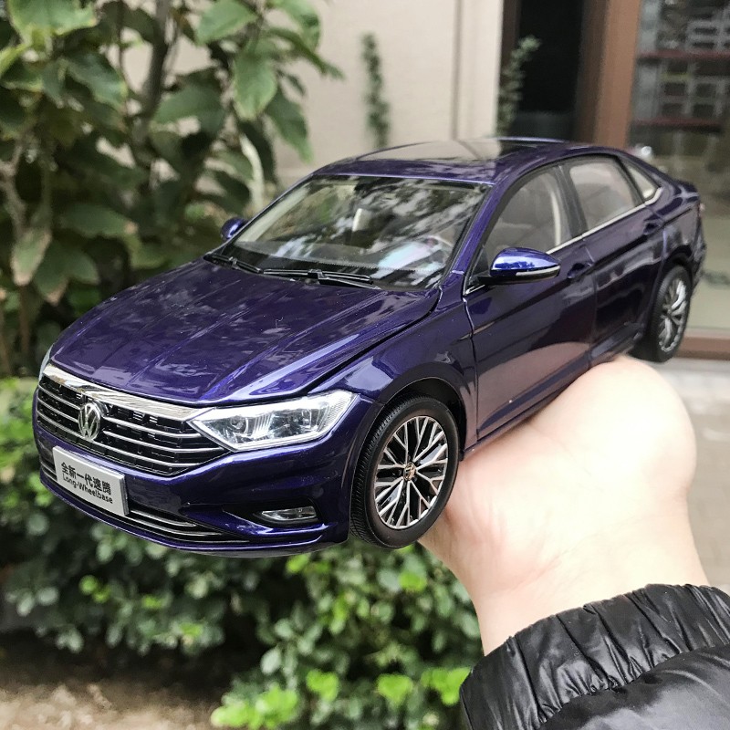 一汽大众原厂 1:18 2019款 全新一代速腾 轿车 合金汽车模型车模 蓝