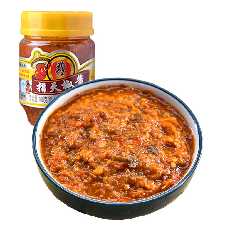 兆强牌(zhao qiang)广西天等辣椒酱 兆强牌辣椒酱指天椒酱168g(柠檬味