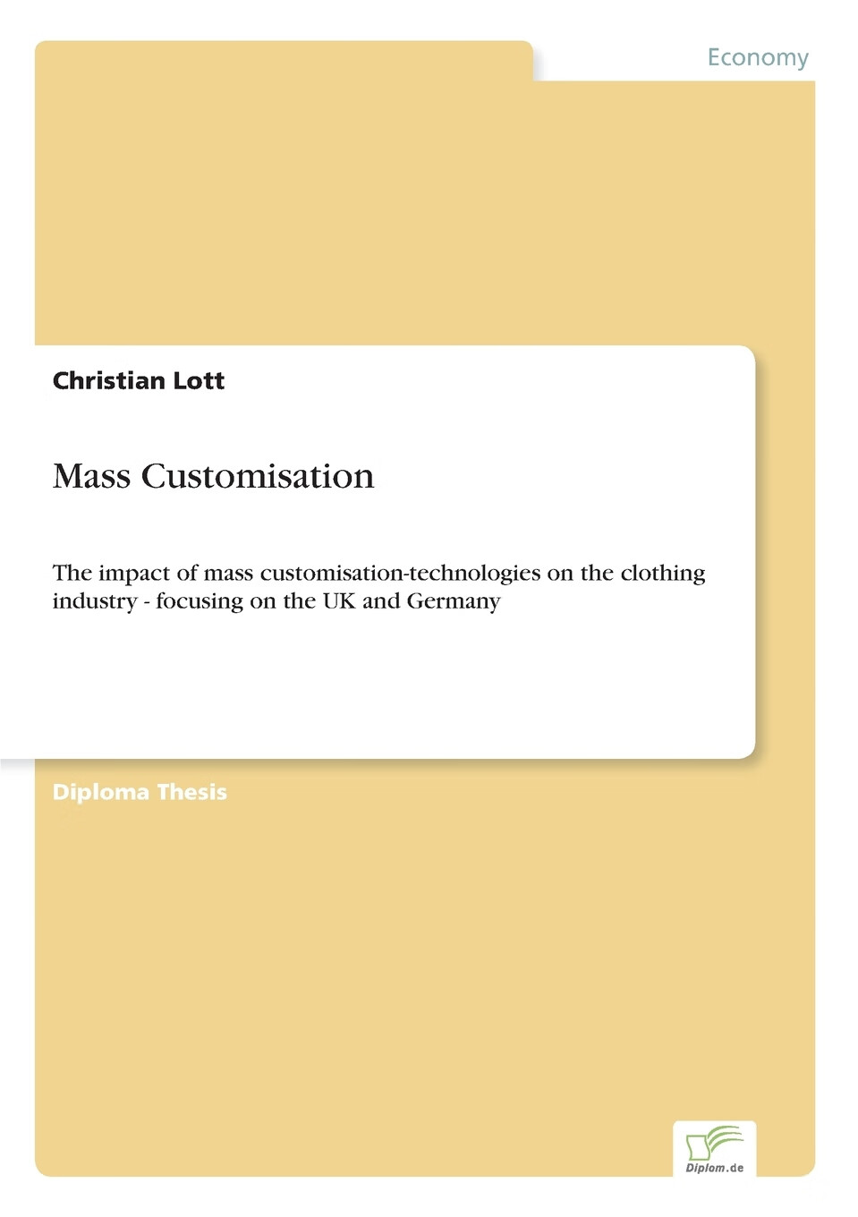 【预售 按需印刷】mass customisation