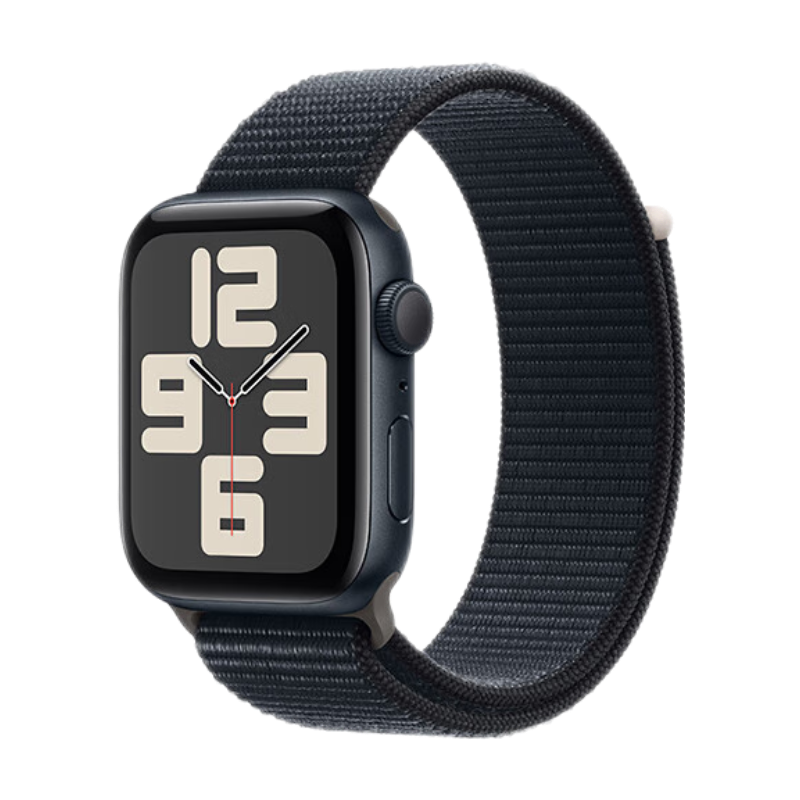 Apple/苹果 Watch SE 2023款智能手表GPS款44毫米午夜色铝金属表壳午夜色回环式运动型表带 MREA3CH/A