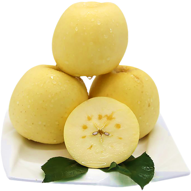 文果 脆甜 烟台黄金奶油富士苹果5斤送礼 新年礼物