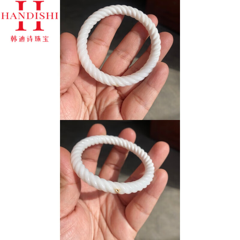 韩迪诗绞丝镯闺蜜麻花绞丝贝壳手镯家有仙妻款方条贵妃圆条车轮宽版