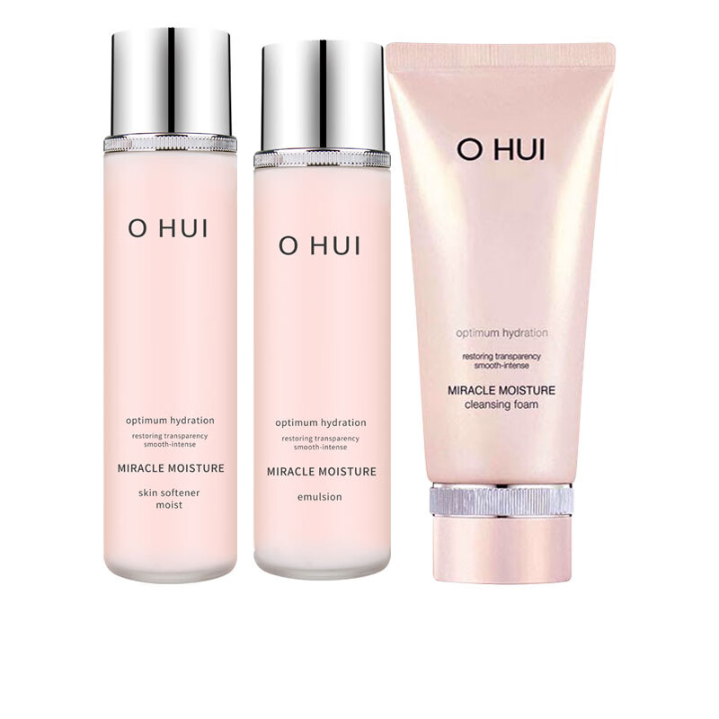 欧惠(ohui) 蕙套装 惊喜水分粉色水乳洗面奶单品组合 韩国女士护肤品