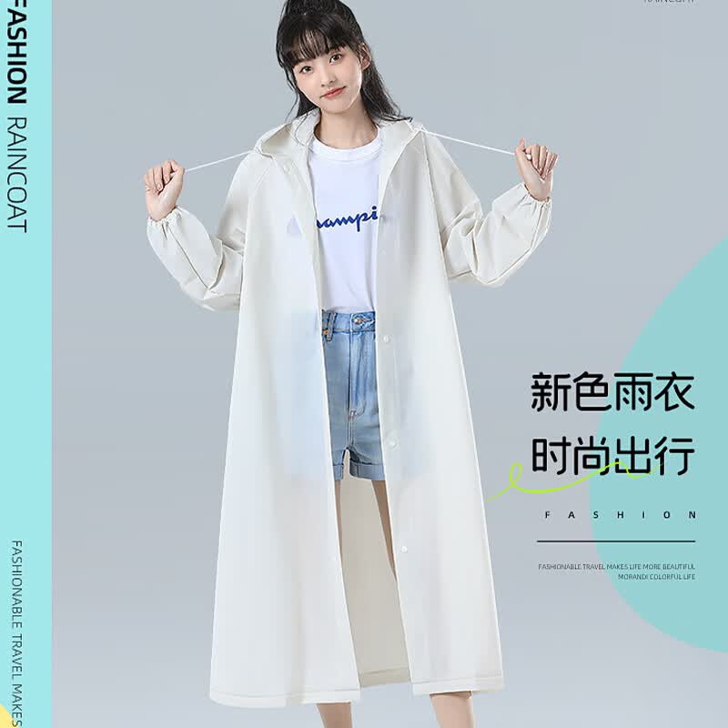 博沃尼克雨衣非一次性雨衣半透明成人雨衣电动车骑行雨披加厚长款带帽米色使用感如何?