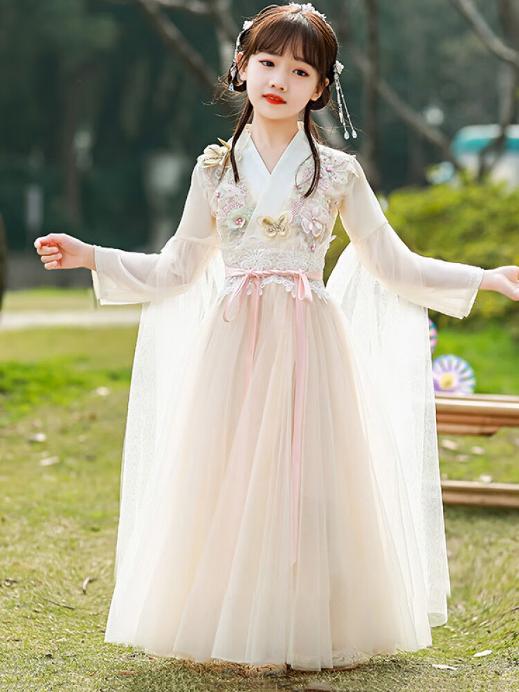 创京懿选嫦娥服装儿童汉服女中国风中秋童古装超仙2024新款小孩cos