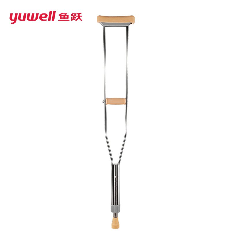 【防滑升级】鱼跃拐杖YU860A折叠式单腋下助行器铝合金